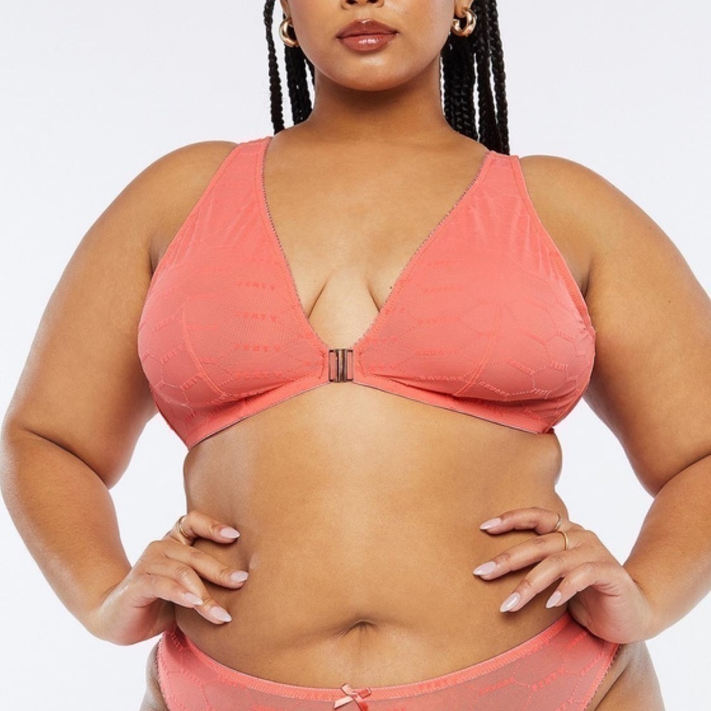 savage x fenty synthetic logo unlined bralette 1X